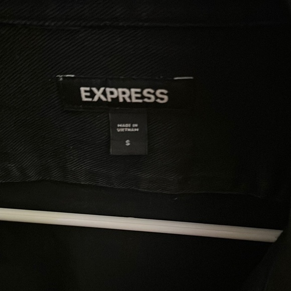 Express Black Button-Up Denim Jacket - Picture 2 of 2
